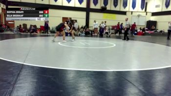 145lbs Champ. Round 1 - Ella DeGraaf, Anacortes (Girls) vs Sophia Zesati, Sunnyside (Girls)