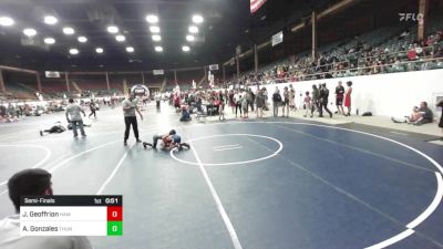 70 lbs Semifinal - Jaxon Geoffrion, Hammer House Mafia vs Aiden Gonzales, Thunder RTC