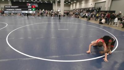 126 lbs Cons. Quarters - Drake Hegarty, Open Mats Wrestling Club vs Dominick Turner, STL Warrior