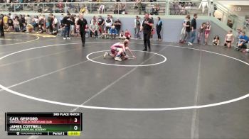 84 lbs 3rd Place Match - Cael Gesford, Chugach Eagles Wrestling Club vs James Cottrell, Pioneer Grappling Academy