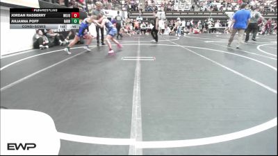 98 lbs Consolation - Jordan Rasberry, Mojo Grappling Academy vs Julianna Poff, Harrah Little League Wrestling