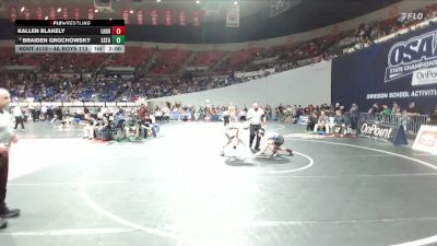 4A Boys 113 lbs Quarterfinal - Braiden Grochowsky, Estacada Boys vs Kallen Blakely, La Grande Boys