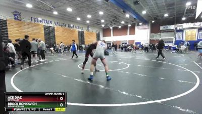 175 lbs Champ. Round 3 - Brock Bonkavich, Bishop Gorman vs Ace Diaz, Simi Valley
