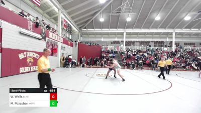 215 lbs Semifinal - Walker Walls, Bishop Lynch vs Michael Pozzobon, Mount Vernon