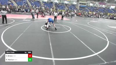 130 lbs Semifinal - Vincent Bravo, Fort Lupton vs Ryder Martyn, Escalante Middle School