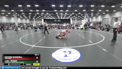 132 lbs Cons. Round 3 - Luka Jensen, Guerrilla Wrestling Academy vs Hayden Ramsdell, Minnesota