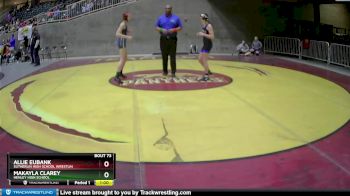 112 lbs Cons. Round 2 - Allie Eubank, Sutherlin High School Wrestlin vs Makayla Clarey, Henley High School