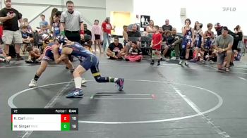 72 lbs Round 3 (8 Team) - William Singer, Prestige Worldwide vs Hunter Carl, U2 Upstate Uprising White