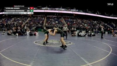 4A 138 lbs Champ. Round 1 - Alexander Rodriguez, Cardinal Gibbons vs Sterling Jorges, Weddington High School