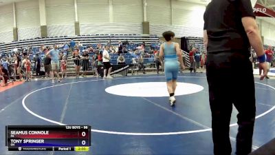 98 lbs Cons. Semi - Seamus Connole, PA vs Tony Springer, OH