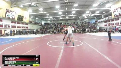 215 lbs Champ. Round 1 - Elijah Prante, Boulder Creek vs Bodee Ford, Yuma Catholic