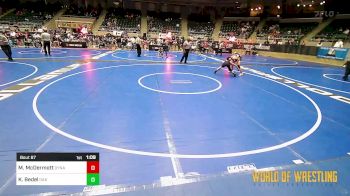 100 lbs 3rd Place - Matthew McDermott, Dynamic Wrestling vs Kameron Bedel, Oak Hills Youth