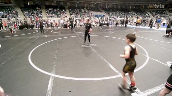 55 lbs Round Of 16 - Beau Barrett, Black Fox Wrestling Club vs Noah Caughron, Verdigris Youth Wrestling