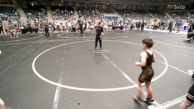 55 lbs Round Of 16 - Beau Barrett, Black Fox Wrestling Club vs Noah Caughron, Verdigris Youth Wrestling