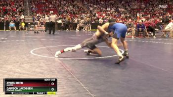1A-120 lbs Quarterfinal - Ayden Beck, Baxter vs Dawson Jacobsen, Central Springs