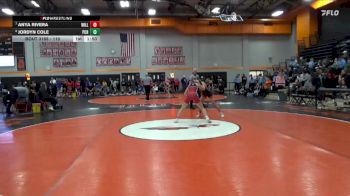 110 lbs Cons. Round 2 - Anya Rivera, Williamsburg vs Jordyn Cole, Prairie, Cedar Rapids