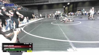 80 lbs Round 3 - Owen Kilian, Kansas Young Guns Wrestling Cl vs Herra Fisher, WTC