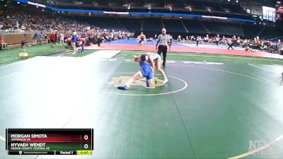 Girls-120 lbs Cons. Round 1 - Morgan Simota, Jefferson HS vs Nyvaeh Wendt, Mason County Central HS