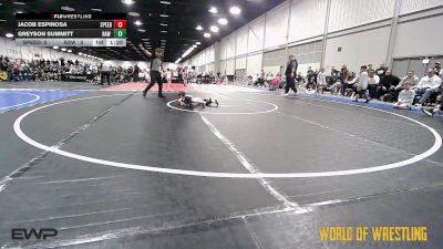 40 lbs Semifinal - Jacob Espinosa, Team Speed vs Greyson Summitt, RAW Wrestling Club 9U