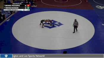 133 lbs Cons. Round 2 - Triston Woodard, Greensboro College vs Michael Policarpio, Roanoke College