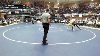 132 lbs 1st Place Match - Ian Giancola, Hoxie HS vs Derek Clydesdale, Norton Community HS