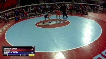 75 lbs Quarterfinal - Andrew Garza, California vs Kaikoa Apostol, Hawaii