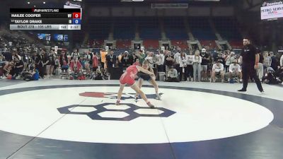 105 lbs Champ. Rd Of 64 - Hailee Cooper, Wyoming vs Taylor Drake, Idaho