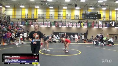 136 lbs 1st Place Match - Isabella Miller, Big Game Wrestling Club vs Brielle Parke, Sebolt Women Wrestling Academy