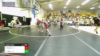 106-A lbs Quarterfinal - Carson Cusick, Gardner vs Liam Luker, Coweta JH