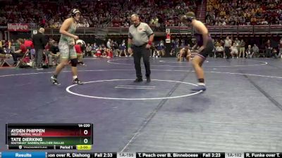 1A-220 lbs Champ. Round 1 - Ayden Phippen, West Central Valley vs Tate Dierking, Southeast Warren/Melcher-Dallas