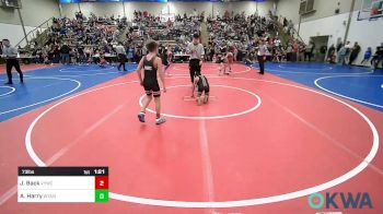 73 lbs Quarterfinal - Joshua Back, Verdigris Youth Wrestling vs Aidyn Harry, Wyandotte Youth Wrestling