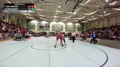 287 lbs Champ. Round 2 - Troy Sanchez, Calexico vs Alfred Bennett, Lincoln