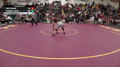 175 lbs Semifinal - Nick Singer, Faith Christian Academy vs Gabriel Logan, Delbarton