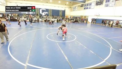 126 lbs Quarterfinal - Austin McCuen, Sunny Hills vs Fidel De La Torre, Santa Monica High School Wrest