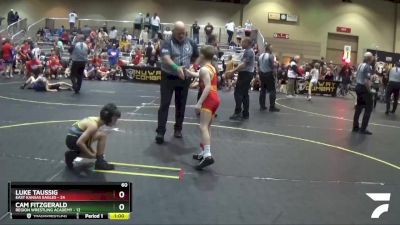 60 lbs Quarterfinals (8 Team) - Luke Taussig, East Kansas Eagles vs Cam Fitzgerald, Region Wrestling Academy