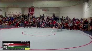 120 lbs Cons. Round 3 - Reed Goedert, Meeker vs Bronson Hall, North Fork