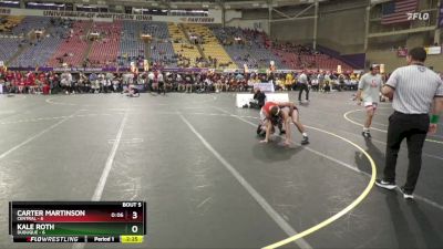 157 lbs Semis & 1st Wrestleback (8 Team) - Carter Martinson, Central vs Kale Roth, Dubuque