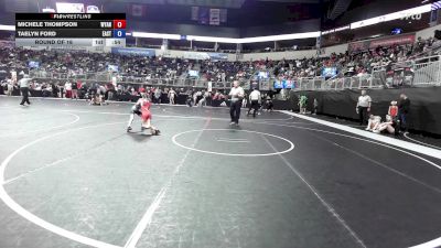 53.5-58 lbs Round Of 16 - Michele Thompson, Wyandotte Youth Wrestling vs Taelyn Ford, East Kansas Eagles