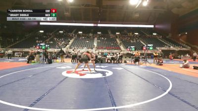 4A-190 lbs Quarterfinal - Brady Dibble, Natrona County vs Carsten Scholl, Central
