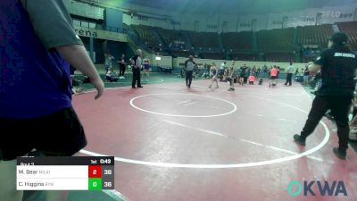 100 lbs Rr Rnd 3 - Malachi Bear, Mojo Grappling Academy vs Caleb Higgins, Bristow Youth Wrestling