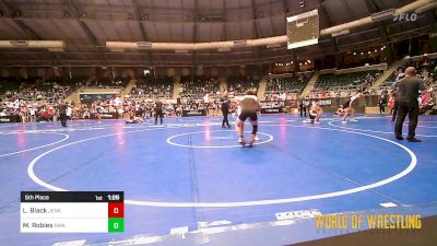 145 lbs 5th Place - Luke Black, Jenks Trojan Wrestling Club vs Mykal Robles, Nebraska Wrestling Academy