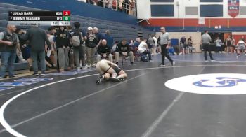 133 lbs Semifinal - Lucas Barr, McGuffey vs Jeremy Wagner, Keystone Oaks