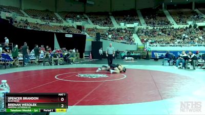 D4-126 lbs Semifinal - Spencer Brandon, Blue Ridge vs Brenan Wesolek, Arizona Lutheran HS