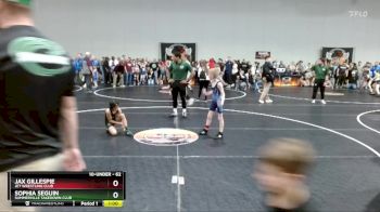 62 lbs Cons. Round 2 - Sophia Seguin, Summerville Takedown Club vs Jax Gillespie, Jet Wrestling Club