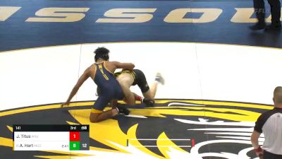 141 lbs Dual - Allan Hart, Mizz vs Jordan Titus, WVU