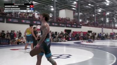 86F kg Champ. Round 2 - Aeoden Sinclair, Tiger Style Wrestling Club vs Brock Mantanona, Cliff Keen Wrestling Club