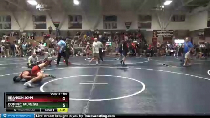 155 lbs 1st Place Match - Dominic Jauregui, Ayala Smash vs Branson John ...