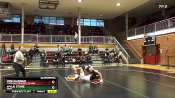 149 lbs Quarterfinal - Josh Hannan, Clackamas Community College vs Wylie Stone, Snow