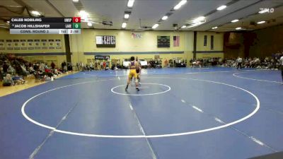 141 lbs Cons. Round 3 - Caleb Nobiling, Wisconsin-Stevens Point vs Jacob Hillshafer, Lakeland