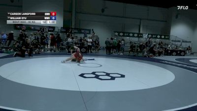 92 kg Cons. Sub-semis - Carson Langford, Oregon Boys Wrestling National Team vs William Etu, Wild Buffalo Wrestling Club